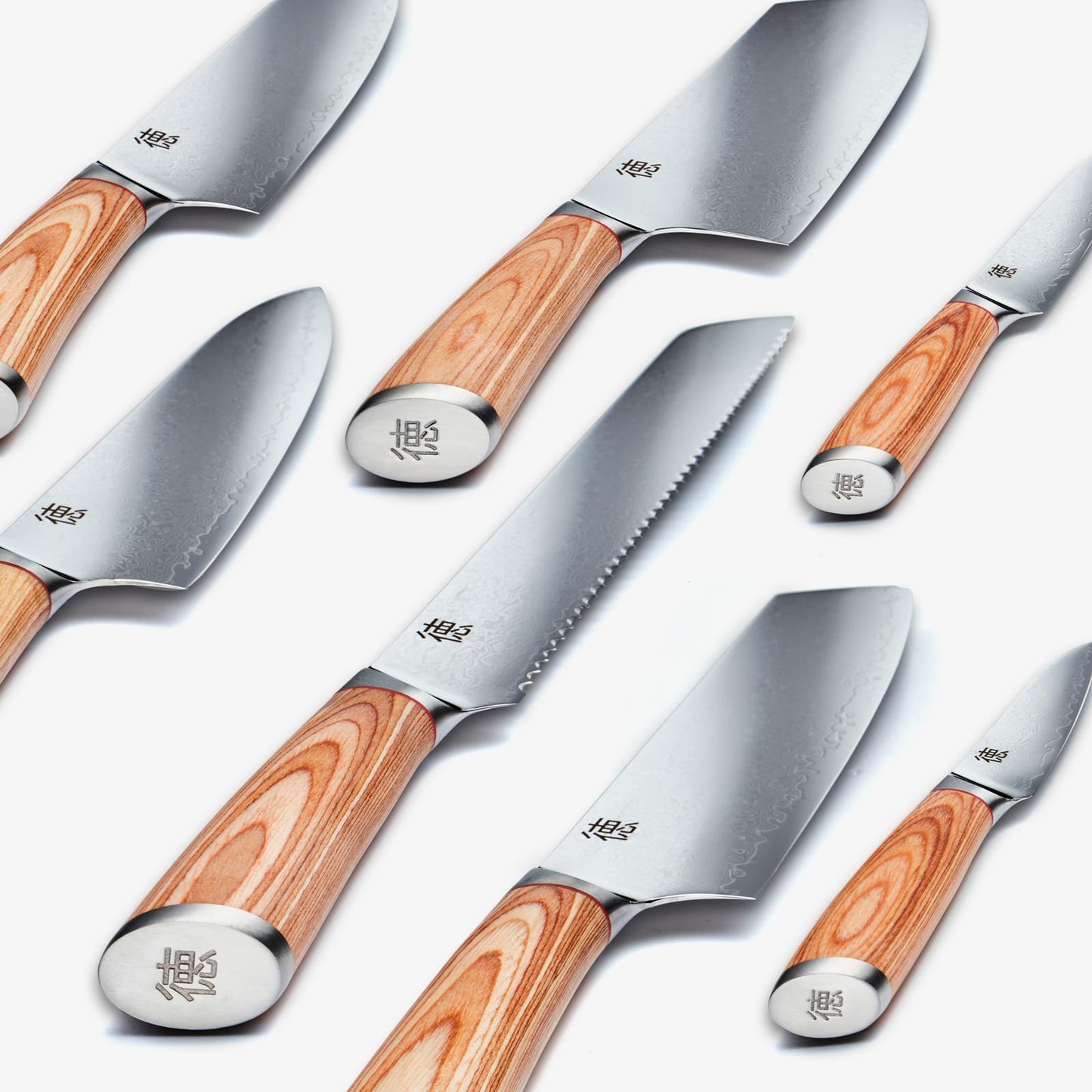 Haruta (はるた) 10 PCS Set VG10 Damasco Steel Kitchen Knives