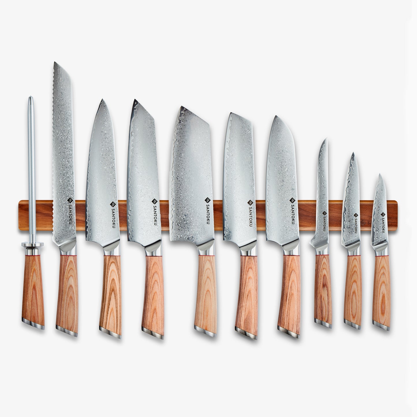 Haruta (はるた) 10 PCS Set VG10 Damasco Steel Kitchen Knives