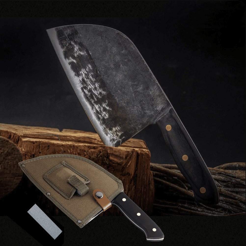 Nakiri / Chukabocho (なきり) Cleaver de aço Tang completo