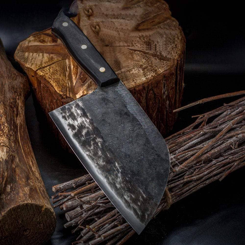 Nakiri / Chukabocho (なきり) Cleaver de aço Tang completo