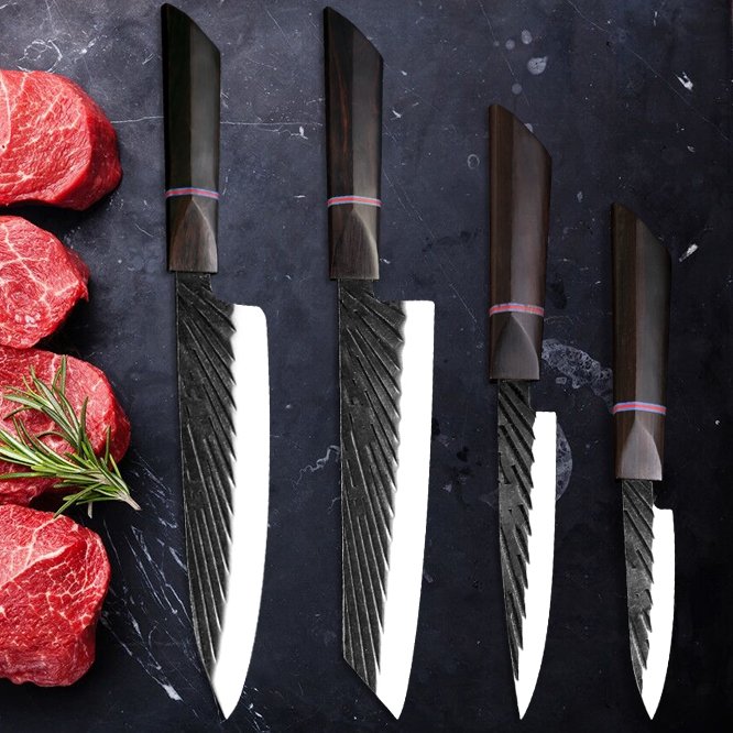 Haru (はると はると はると はると) Set de cuchillo de mango de ébano