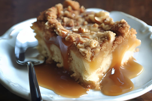 Delicioso bolo de despejo de maçã caramelo