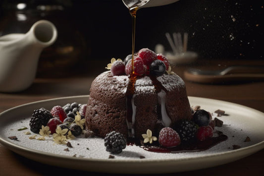 Bolo de azeite de chocolate escuro decadente