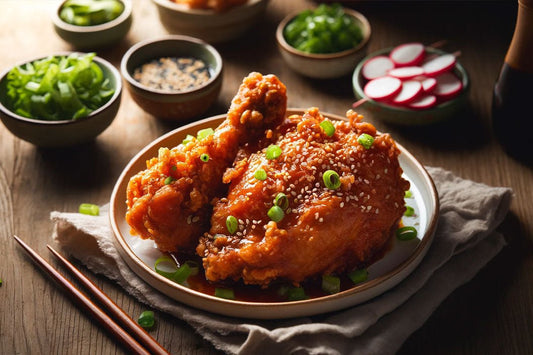 Frango frito coreano no estilo Seul de Seul