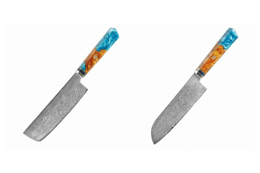 Qual é a diferença entre uma faca de Nakiri e uma faca Santoku?