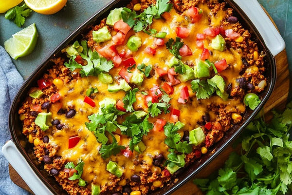 Layered Cheesy Taco Casserole