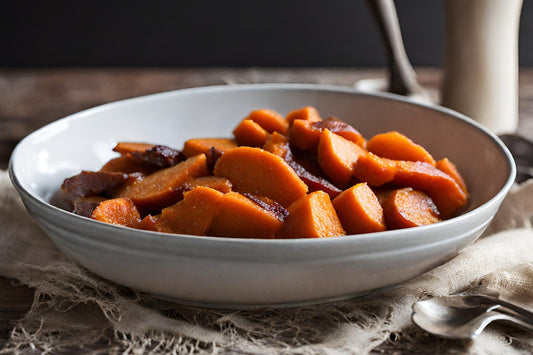 Sweet and Savory Candied Yams with Cinnamon and Marshmallows