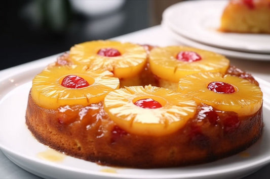 Bolo de abacaxi de cabeça para baixo