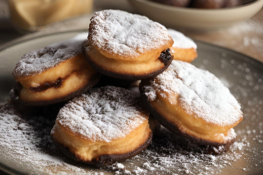 Oreos fritos clássicos com açúcar em pó