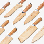Haruta de 10 piezas VG10 Juego de cuchillo de cocina de acero japonés Damasco con manijas de madera y vainas