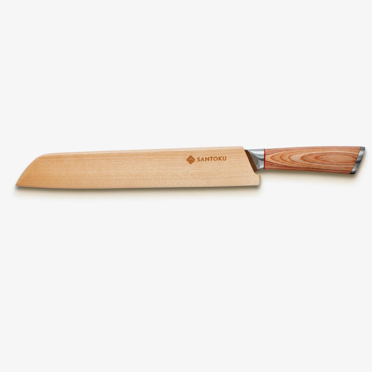Haruta Juego de cuchillos de cocina japoneses de acero damasco VG10 de 5 piezas con mangos y fundas de madera