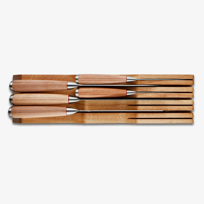 Gaveta para faca de cozinha | Organizador de mesa de madeira