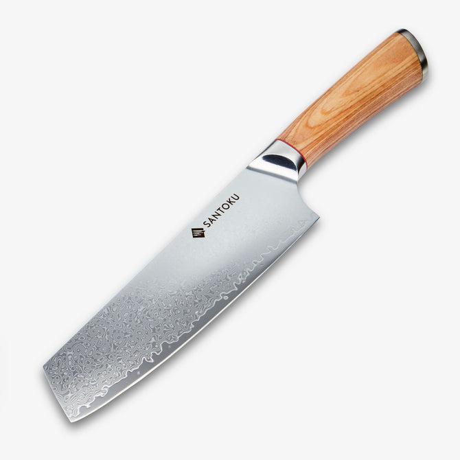 Haruta 7 polegadas VG10 Japaneamente Damasco Aço Nakiri Faca com alça de madeira e bainha