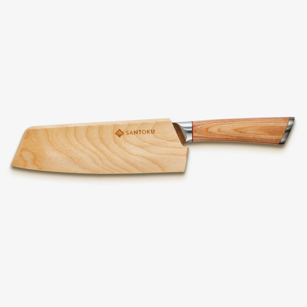 Faca Nakiri Haruta 7 Polegadas VG10 Japonesa Aço Damasco com Cabo de Madeira e Bainha