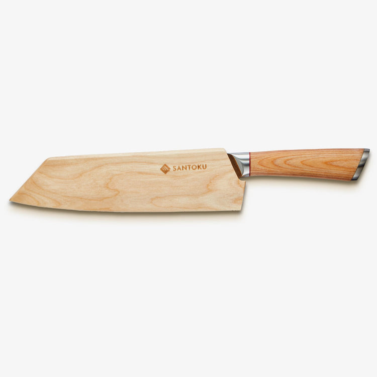 Haruta Cuchillo de chef Kiritsuke japonés de acero damasco VG10 de 8 pulgadas con mango de madera y funda