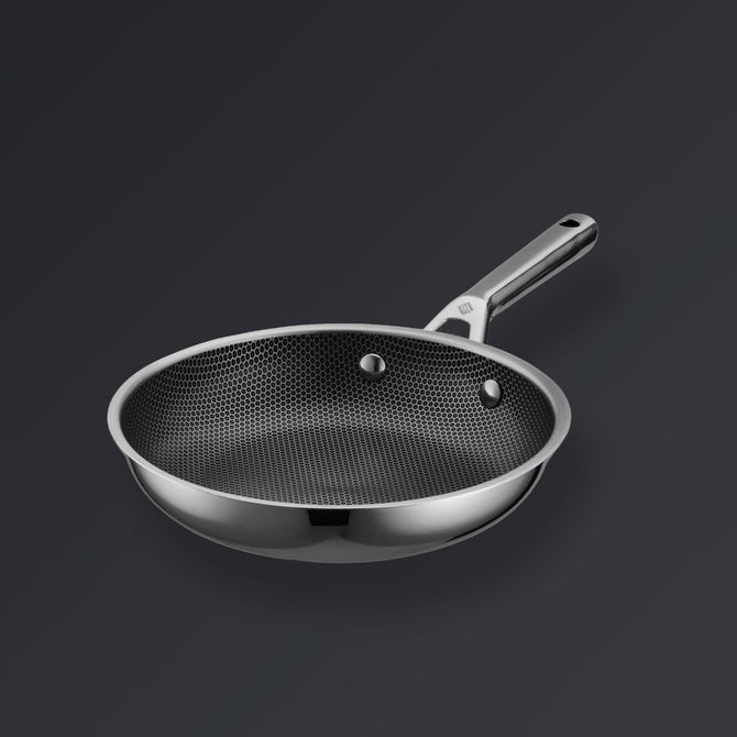 Hive Hybrid™ 8-Piece Pan & Lid Set (4 Frying Pans + 4 Matching Lids)
