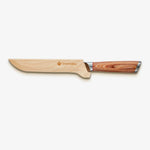 Haruta 6 pulgadas VG10 Cuchillo de deshielo de acero Damasco Japonés con mango de madera y vaina