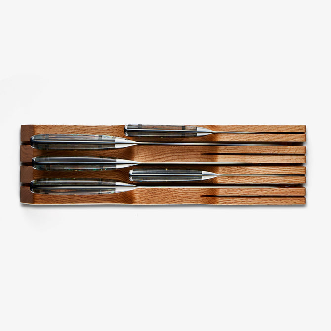 Gaveta para faca de cozinha | Organizador de mesa de madeira
